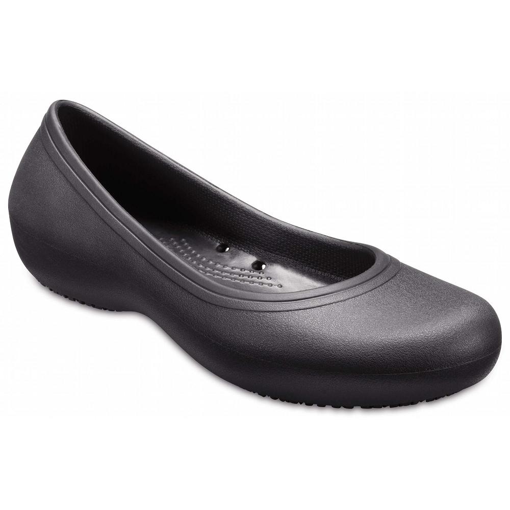 Chaussures Plates Crocs At Travail™ Femme Noir | France 0171GSOL